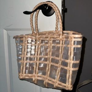 Small clear/wicker purse